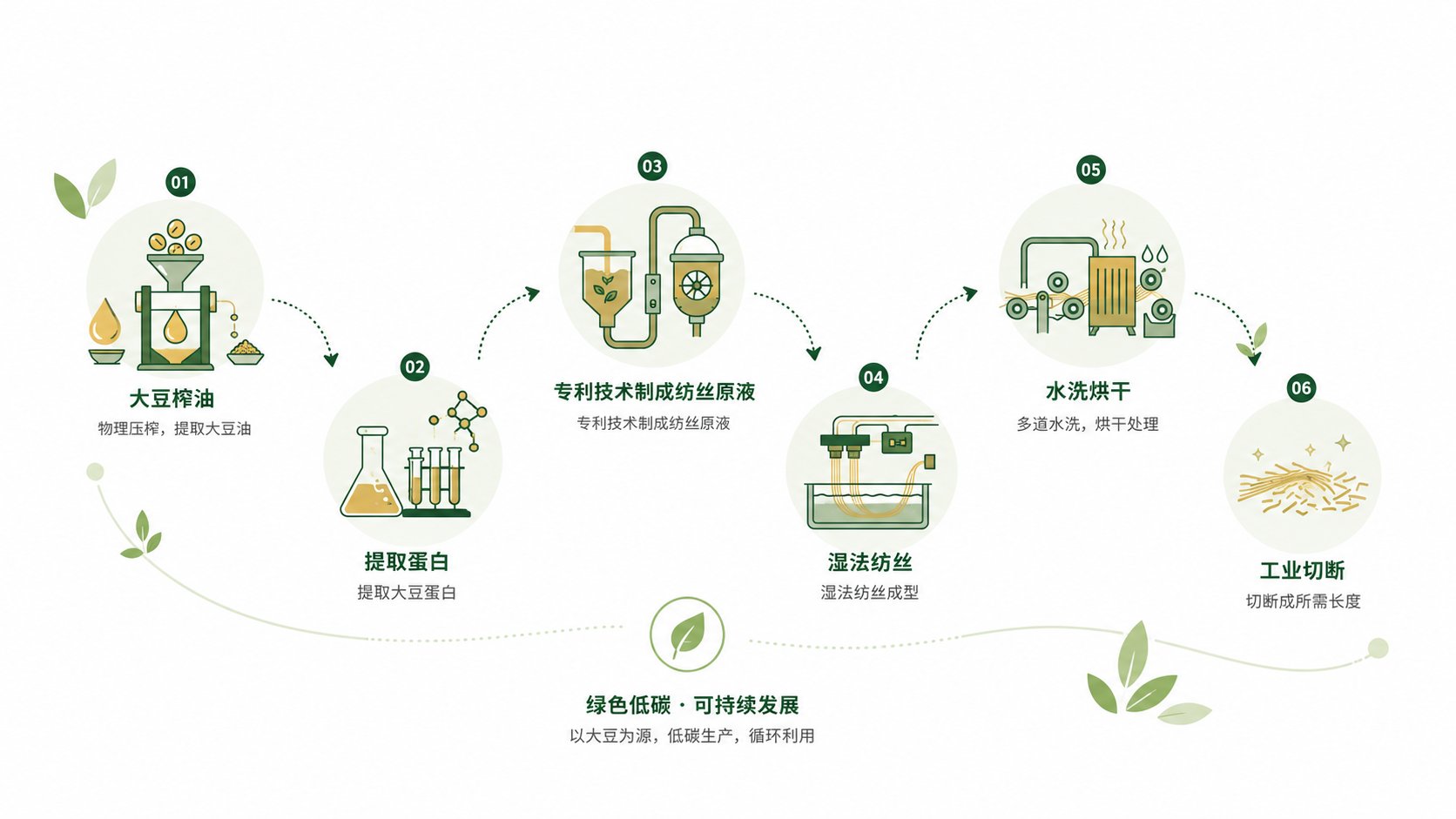 Soy-Direct™ Technology: A professional 9-step technical process diagram